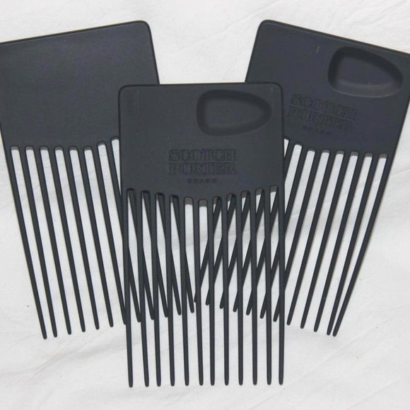 LOT OF 3 SCOTCH PORTER BRAND DETANGLING CURLING PICKS FOR TEXTURED CURLY HAIR - Picture 1 of 4